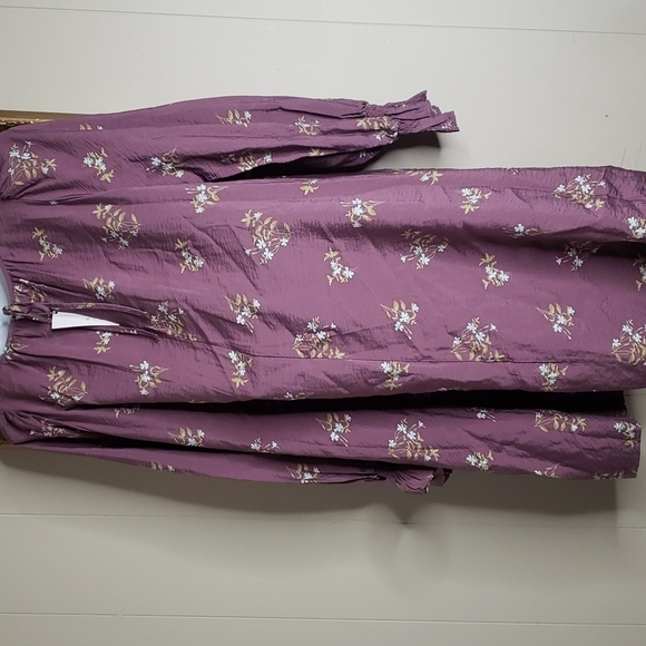 A New Day Long Sleeve Tent Purple Floral Dress - Picture 7 of 8